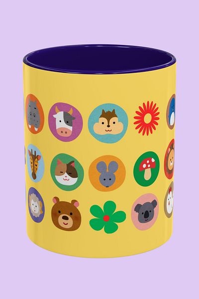 Midas Design Animal Love Themed Porcelain Mug 330 ml - Animal Love Mug