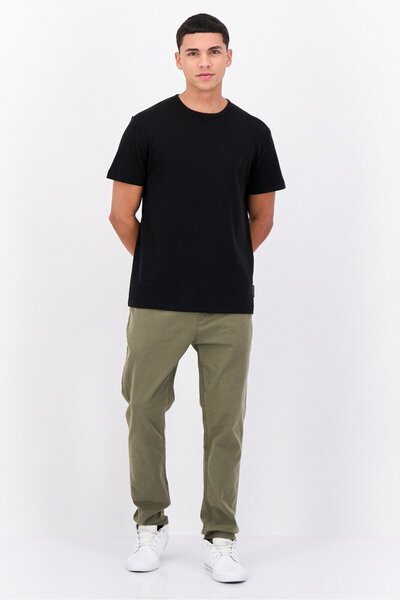 French Connection Men Crew Neck Short Sleeves Brand Logo T-Shirt, Black