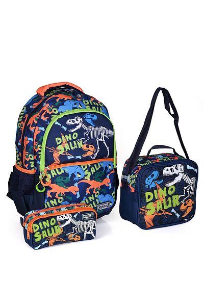 MUGGLE Mu-9160 Set de suporturi pentru pix pentru rucsac pentru școală primară cu model de dinozaur