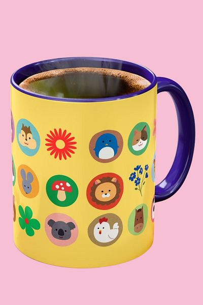 Midas Design Animal Love Themed Porcelain Mug 330 ml - Animal Love Mug
