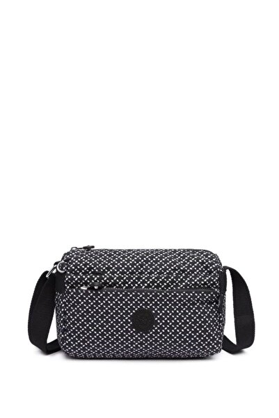 SMART BAGS Crinkle crno-bela ženska torba preko ramena SMK 1006