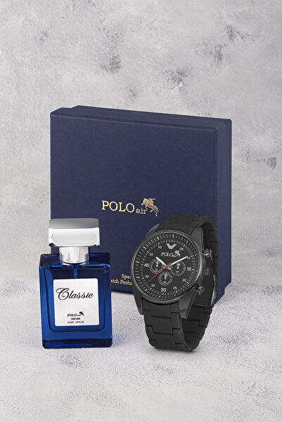 Poloair Erkek Silikon Kordon Kol Saati Ve 55 ml Parfüm Seti Hediyelik Kutusun...