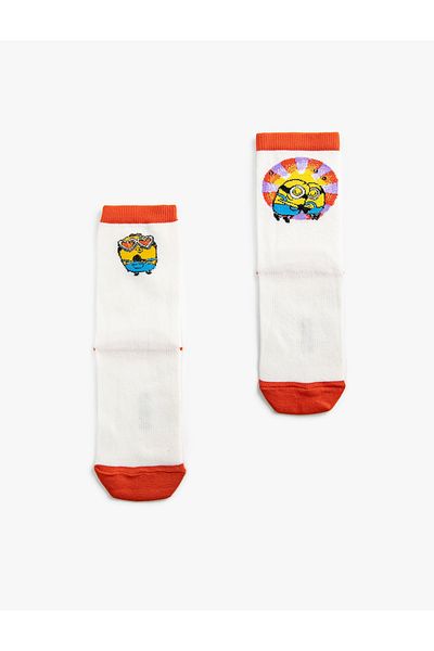 Koton Set de 2 șosete imprimate Minions cu licență
