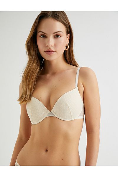 Koton Push-up-BH mit Bügel und Spitzenbesatz