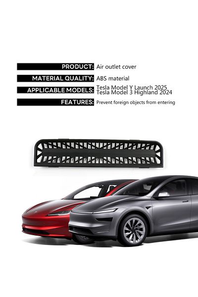 Choice For M3 Highalnd 2024 Black For Tesla Model Y Launch 2025 Rear Air Outlet Cover Rear Air Vent Protect