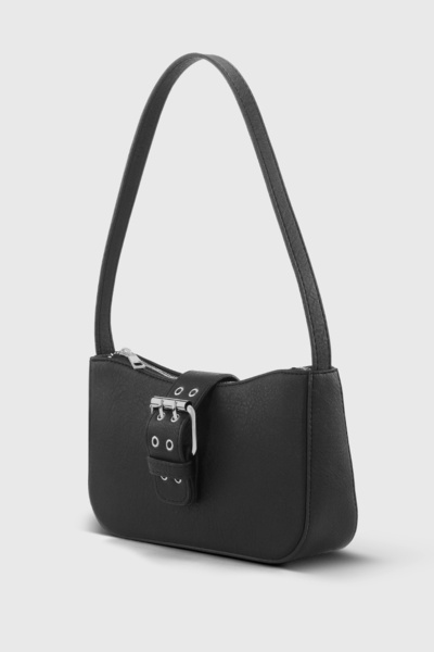 Housebags Black Vintage Look Women's Shoulder Bag - Buckle, 268 Model