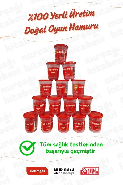Kids Mode Kidsmode Yerli Üretim Doğal Oyun Hamuru tekli KIRMIZI 15 gr