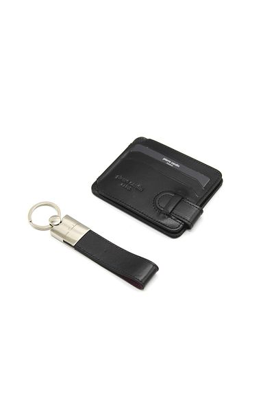 Pierre Cardin Pc0510 Model Genuine Leather Card Holder and Keychain Set