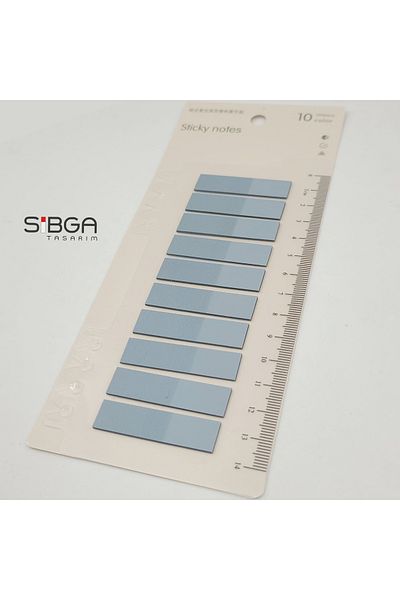 sibga tasarım Clear Blue Post-It Note Paper - 200 Sheets, Bookmark Sticker