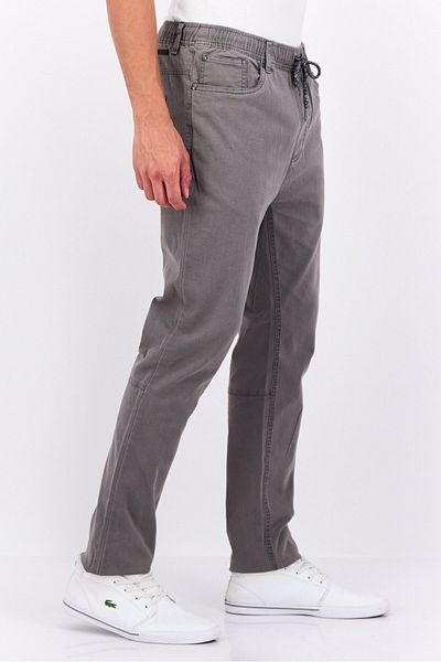 Civil Society Men Regular Fit Solid Stretchable Slim Pants, Charcoal