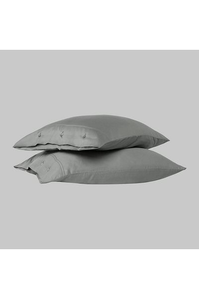 Sarev Gray Monochrome 100% Cotton Satin Pillow Case
