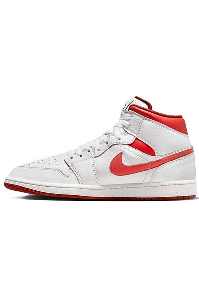 Nike Air Jordan Mid SE - Γνήσιο δέρμα ανδρικό αθλητικό παπούτσι μπάσκετ Λευκό