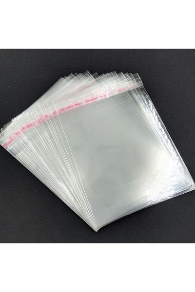 BAKOM AMBALAJ Transparent Gelatin Bag with Tape 30x50 (Dowry Bag) 50 Pieces