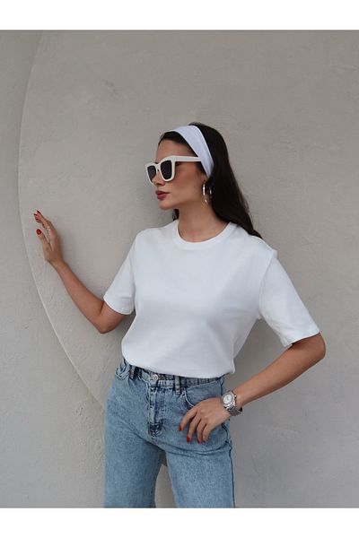 ESRAHELVACI T-SHIRT με λαιμόκοψη