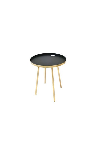 Living Round golden iron table, 49x40 cm.