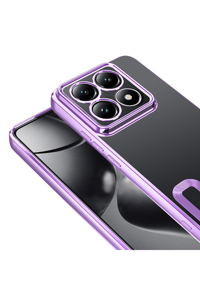 m.tk moveteck Case for Xiaomi Mi 14t Pro Case Full Camera Protection Metallic Glossy Color Edge Soft Silicone Cover with Lens