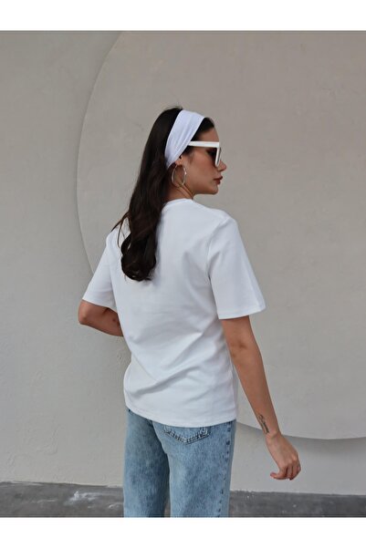 ESRAHELVACI T-SHIRT με λαιμόκοψη