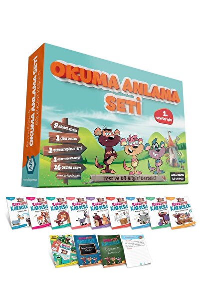 Arı Yayıncılık Kuruyemiş Kardeşler Okuma Anlama Seti 1. Sınıf (10 KİTAP) - Fe...