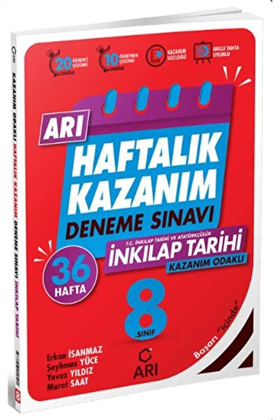 Arı Yayıncılık Arı Yayınları 8. Sınıf TC İnkılap Tarihi ve Atatürkçülük Hafta...