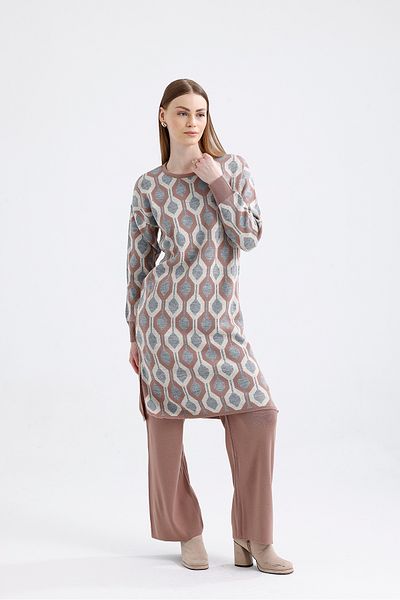 ikomteks Ethnic Pattern Knitwear Set