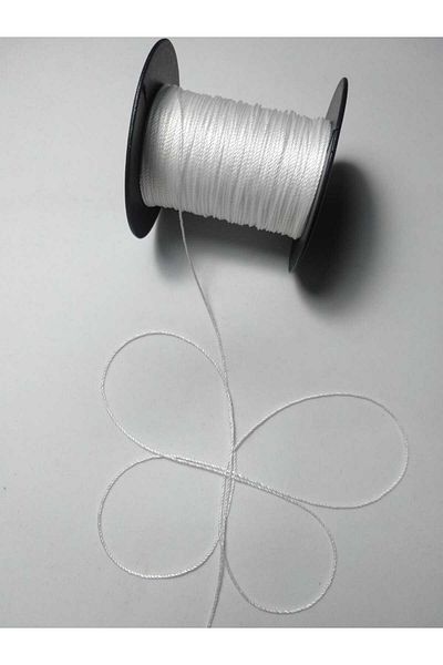 Eskişehir hobi sanat 0.8 mm 50 Meters Rosary Rope White Color