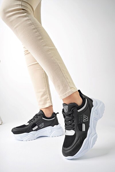 AlbiShoes Pantofi sport cu talpă groasă din plasă de vară pentru femei, ușoar...