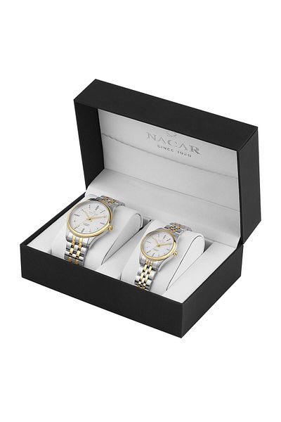 Nacar Silver - Golden Men-Woman Wristwatch Nc35-592025-Csm