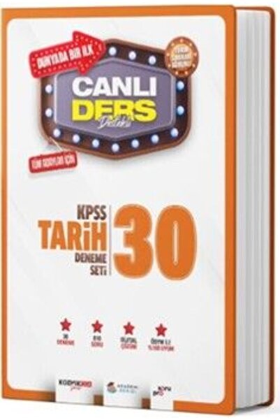 Genel Markalar KPSS Tarih Canlı Ders Süper 30 Deneme Seti