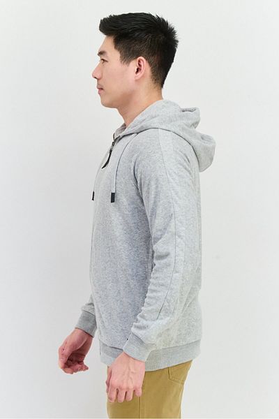 Civil Society Men Hooded Brand Logo Long Sleeves Sweatshirt, Grey