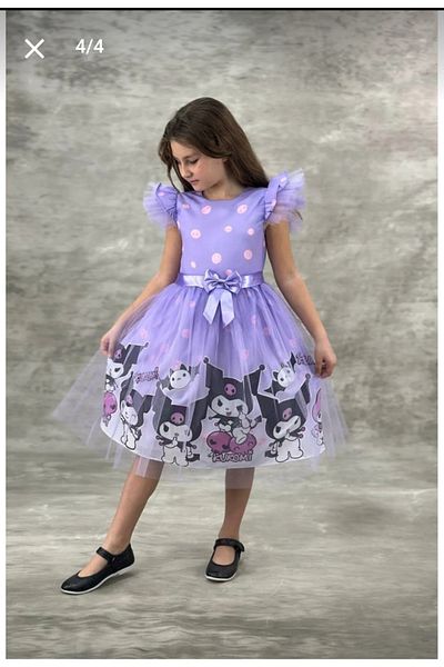 Uğur bebe New Season 1St Quality Girl's Lilac Tulle Kuromi Dress My Melody Lined Party Birthday Dress