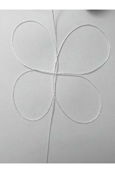 Eskişehir hobi sanat 0.8 mm 1 Meter Rosary Rope White Color