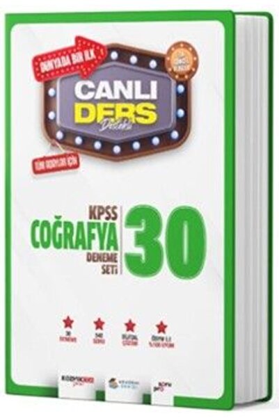 Akademi Denizi KPSS Coğrafya Canlı Ders Süper 30 Deneme Seti