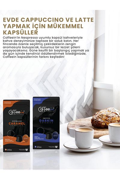 Coffeein Nespresso Compatible Capsule Coffee Advantageous Trial Set – 40 Pieces 100% Arabica