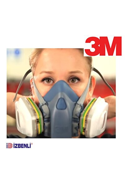3M RD Zehirli Gazlar (Kükürt Dioksit Hidrojen Sülfür) Yarım Yüz Gaz Maskesi S...