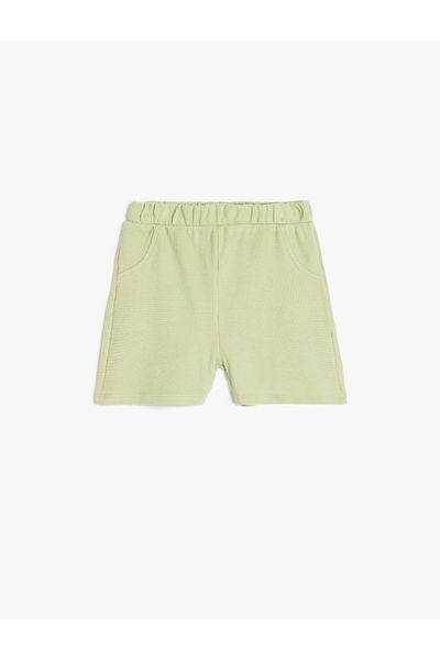 Koton Pantaloni scurți din bumbac cu buzunar elastic în talie