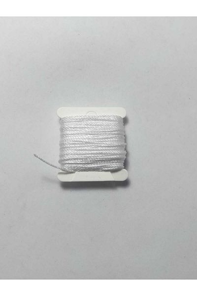 Eskişehir hobi sanat 0,8 mm 5 μέτρα κορδόνι χάντρες προσευχής Λευκό χρώμα