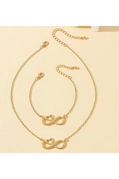 OzzTakı Endless Love Necklace-Bracelet Set