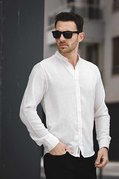 Oksit Cămașă pentru bărbați cu guler cu model ondulat Stello