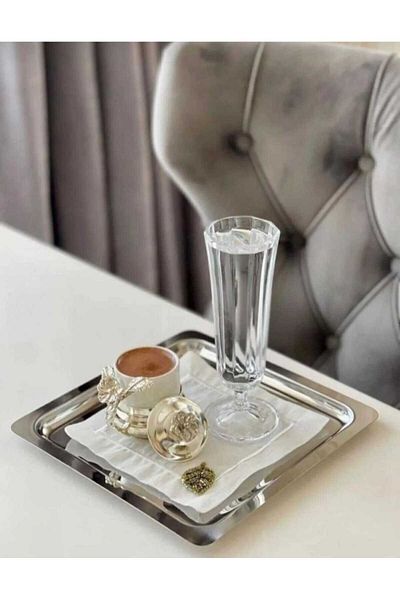 DECOOR MALL 6 Coffee Serving Trays (plastic)