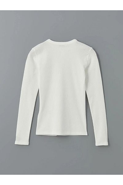LC Waikiki Γυναικείο σώμα με υφή LCWAIKIKI Classic Crew Neck