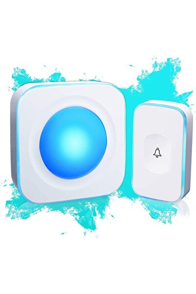 Arabest جرس باب لاسلكي، جرس باب مقاوم للماء مزود بزرين بنغمات تشغيل مختلفة