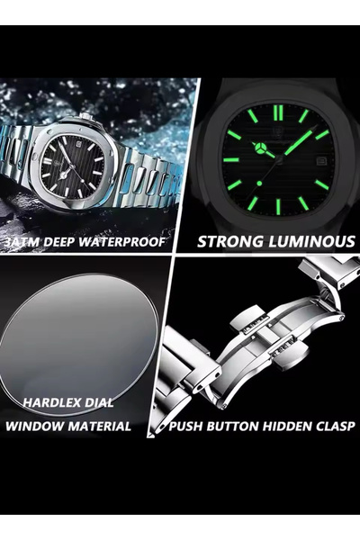 POEDAGAR Luxury Classic Design Pa&Tekss Model Men's Wristwatch