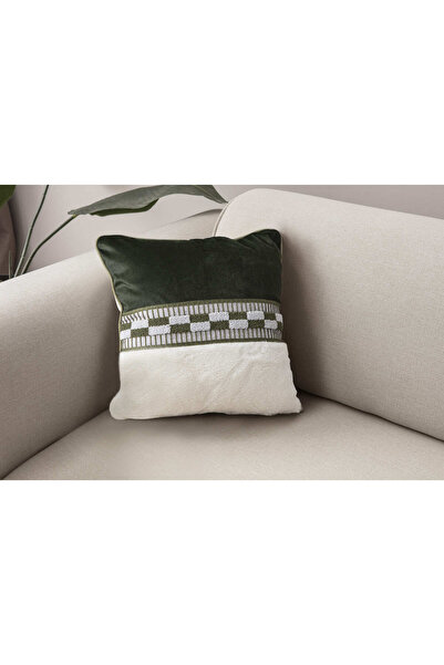 SWITA Преміум-клас, з кролячим хутром та вишивкою «панч», декоративний чохол для подушки, індивідуальний дизайн