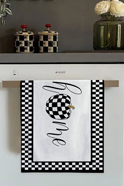 Viva Home Beyaz Home Desenli Fırın Mutfak Havlusu 30x50cm