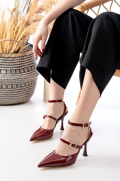 Egepass İkra Elegant Stylish Women's Heeled Buckle Shoes