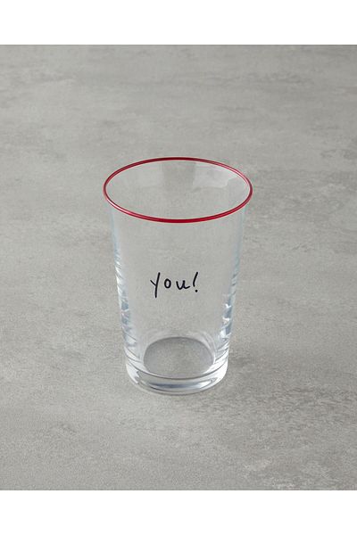 English Home Red Heart Glass Set of 3 Glasses - 290 ml