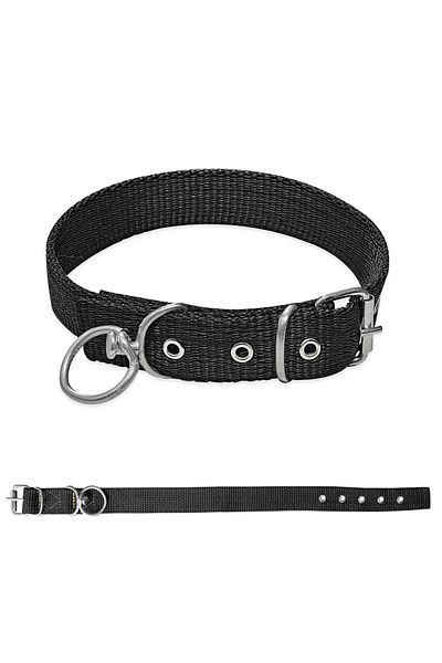 SAVEX Woven Dog Collar Black 3*60 cm