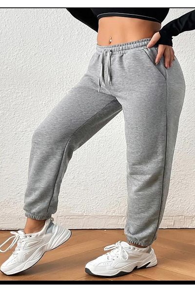 UYN SPORT Grey Color High Waist Comfortable Fit -Jogger Leg Sweatpants