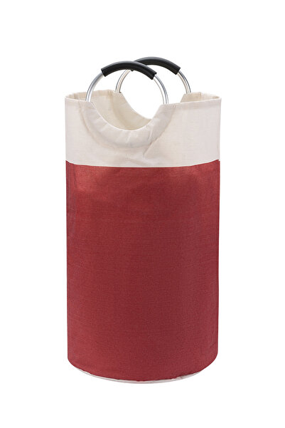 Lawazim Waterproof Laundry Basket with Foam Protected Aluminum Handles - Red - 82L Collapsible