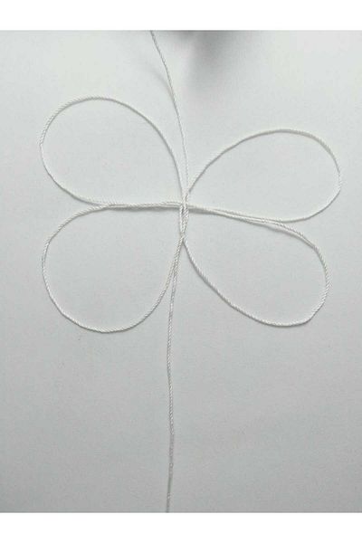 Eskişehir hobi sanat 50 Meters White Rosary - 0.8 mm Floss Bone